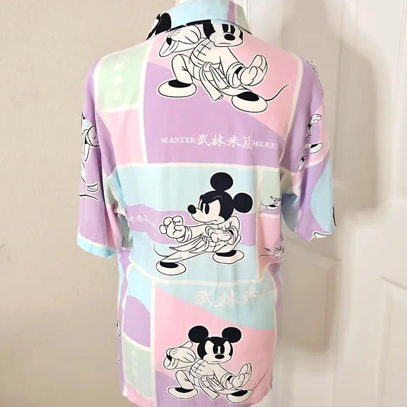 Bershka Disney Pastel Mickey Mouse Shirt Unisex. Size Oversize Small. - Picture 5 of 14